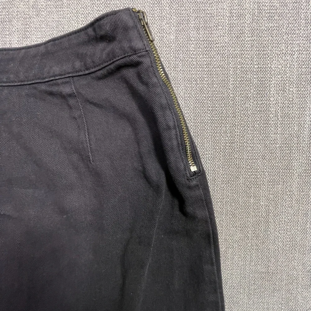 PacSun Womens 27 Black Denim Asymmetric Hem Mini Skirt Side Zip Streetwear